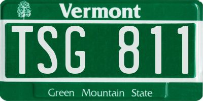 VT license plate TSG811