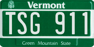 VT license plate TSG911