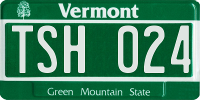 VT license plate TSH024