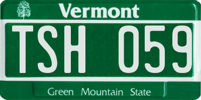 VT license plate TSH059
