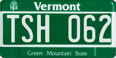VT license plate TSH062