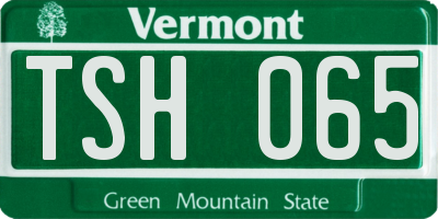 VT license plate TSH065