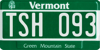 VT license plate TSH093
