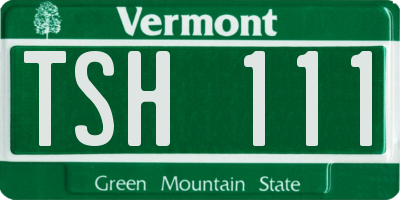 VT license plate TSH111