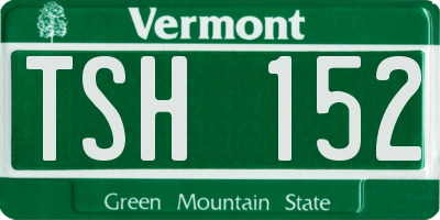 VT license plate TSH152