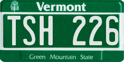 VT license plate TSH226