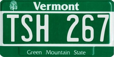 VT license plate TSH267