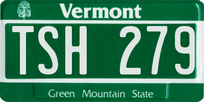 VT license plate TSH279