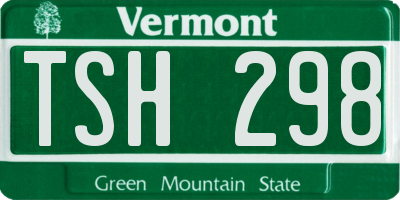 VT license plate TSH298