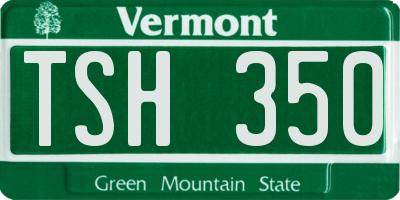 VT license plate TSH350