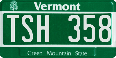 VT license plate TSH358