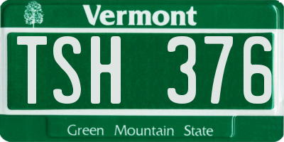 VT license plate TSH376