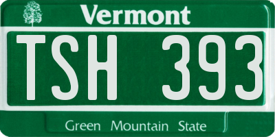 VT license plate TSH393