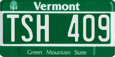 VT license plate TSH409