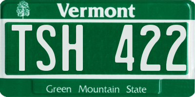 VT license plate TSH422