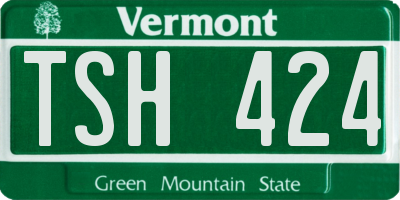 VT license plate TSH424