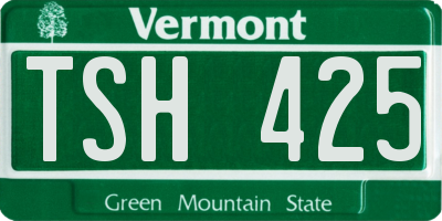 VT license plate TSH425
