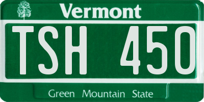 VT license plate TSH450