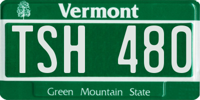 VT license plate TSH480