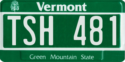 VT license plate TSH481