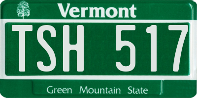 VT license plate TSH517