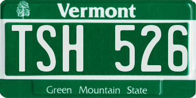 VT license plate TSH526