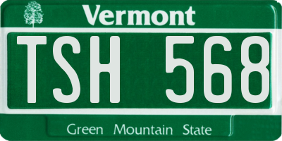 VT license plate TSH568