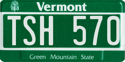 VT license plate TSH570