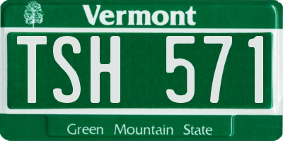 VT license plate TSH571