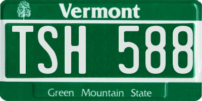 VT license plate TSH588