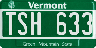 VT license plate TSH633