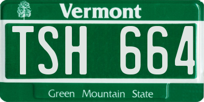 VT license plate TSH664