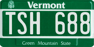 VT license plate TSH688