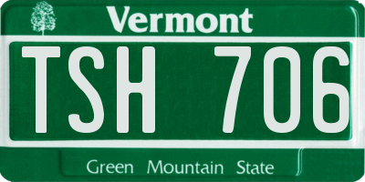 VT license plate TSH706