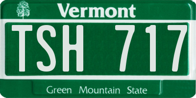 VT license plate TSH717