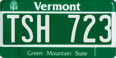 VT license plate TSH723