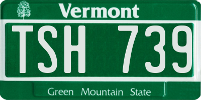 VT license plate TSH739