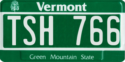 VT license plate TSH766