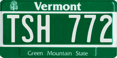 VT license plate TSH772