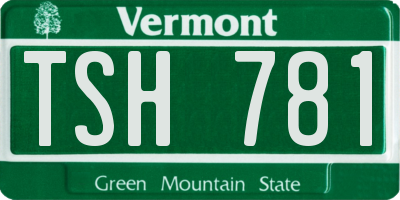 VT license plate TSH781