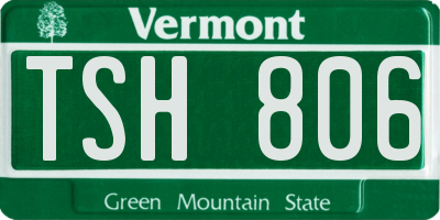 VT license plate TSH806