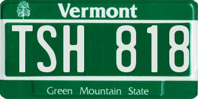 VT license plate TSH818