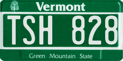 VT license plate TSH828