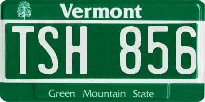 VT license plate TSH856