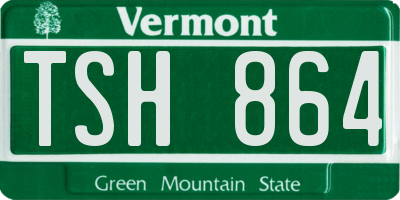 VT license plate TSH864