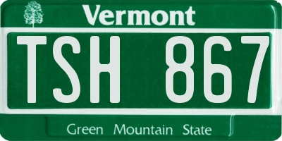 VT license plate TSH867