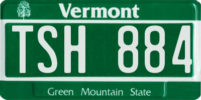 VT license plate TSH884