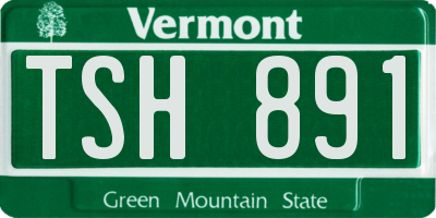 VT license plate TSH891