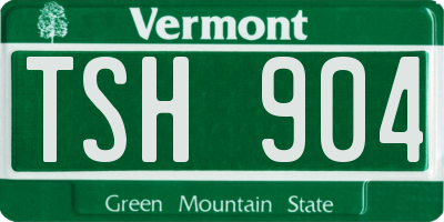 VT license plate TSH904