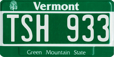 VT license plate TSH933